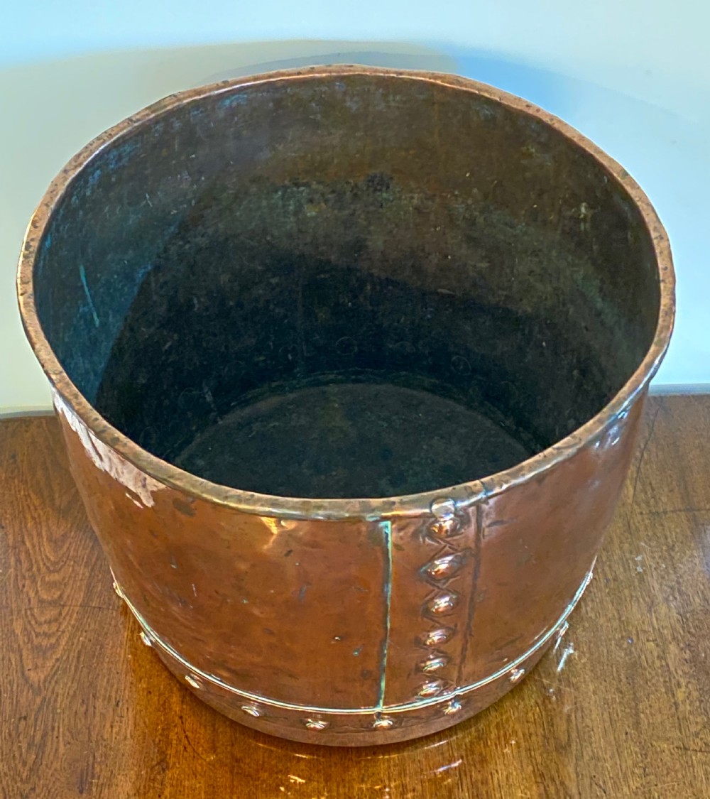 Antique Copper Log Bin View IV
