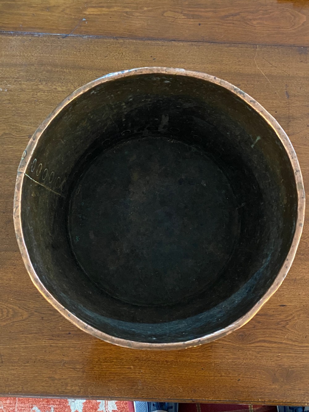 Antique Copper Log Bin View V