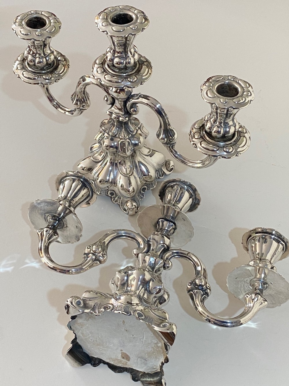 Pair of Danish Silver Candelabra View III