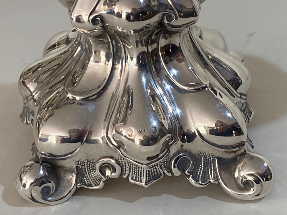 Pair of Danish Silver Candelabra View V