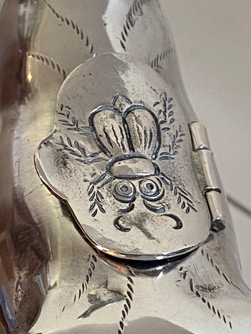 Antique Silver German Cow Creamer View III