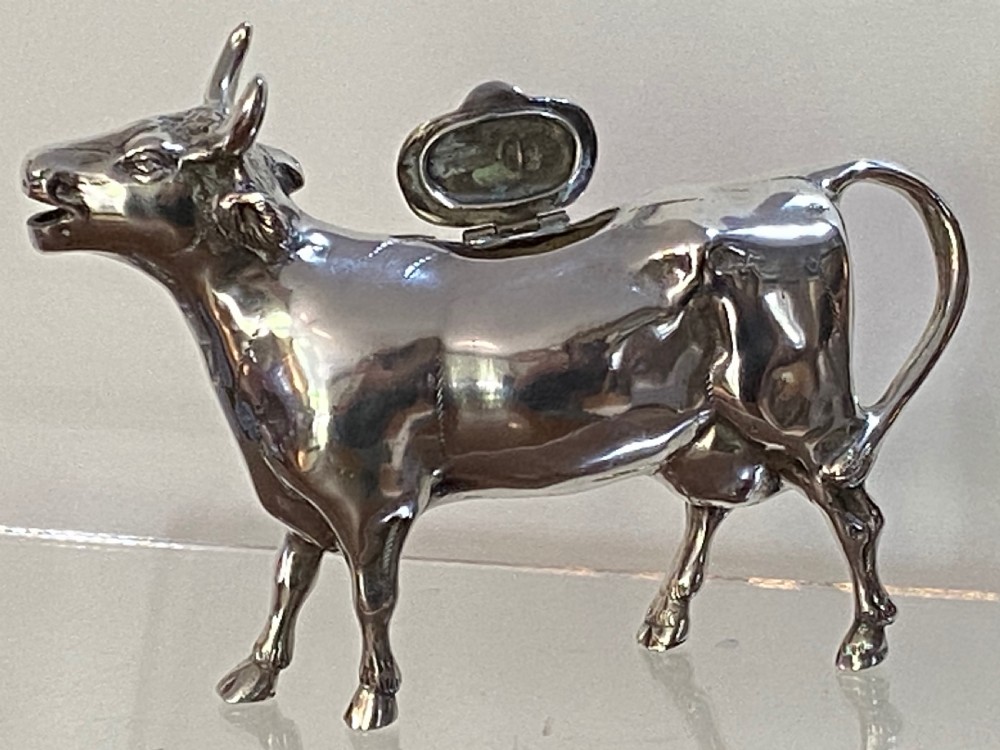 Antique Silver German Cow Creamer View VII