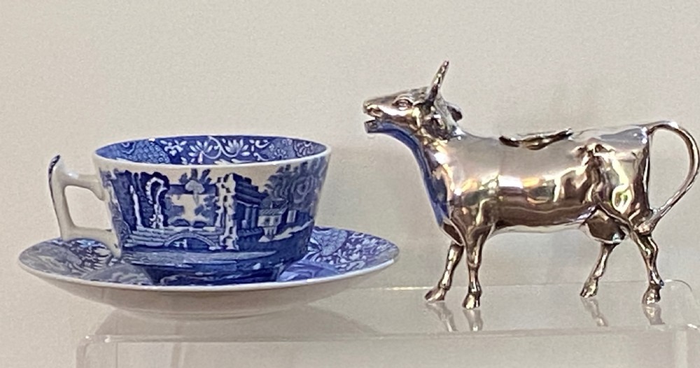 Antique Silver German Cow Creamer View IX