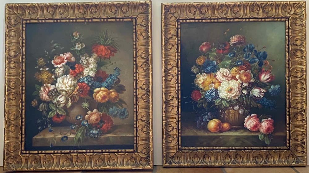 Pair of Botanical Oils Attributed to Emilio Greco (1913-1995)