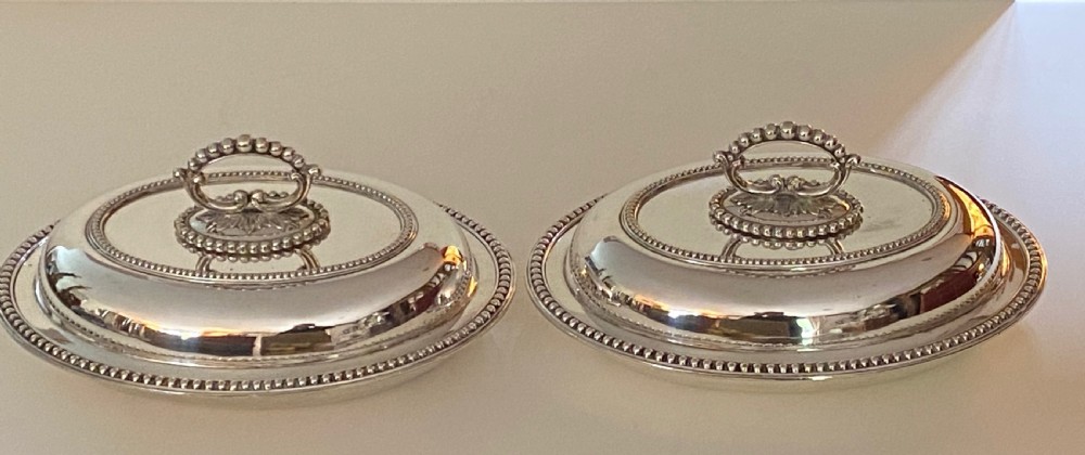 Pair of Silver Plated Entreé Dishes View II