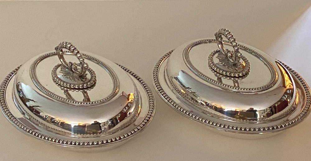 Pair of Silver Plated Entreé Dishes