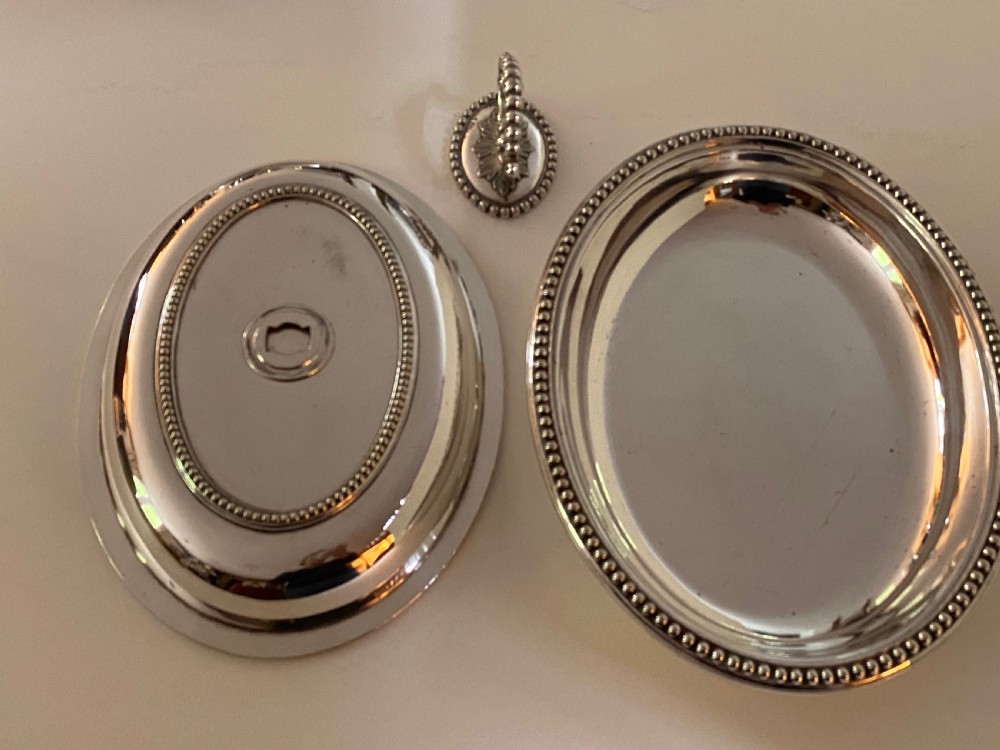 Pair of Silver Plated Entreé Dishes View V