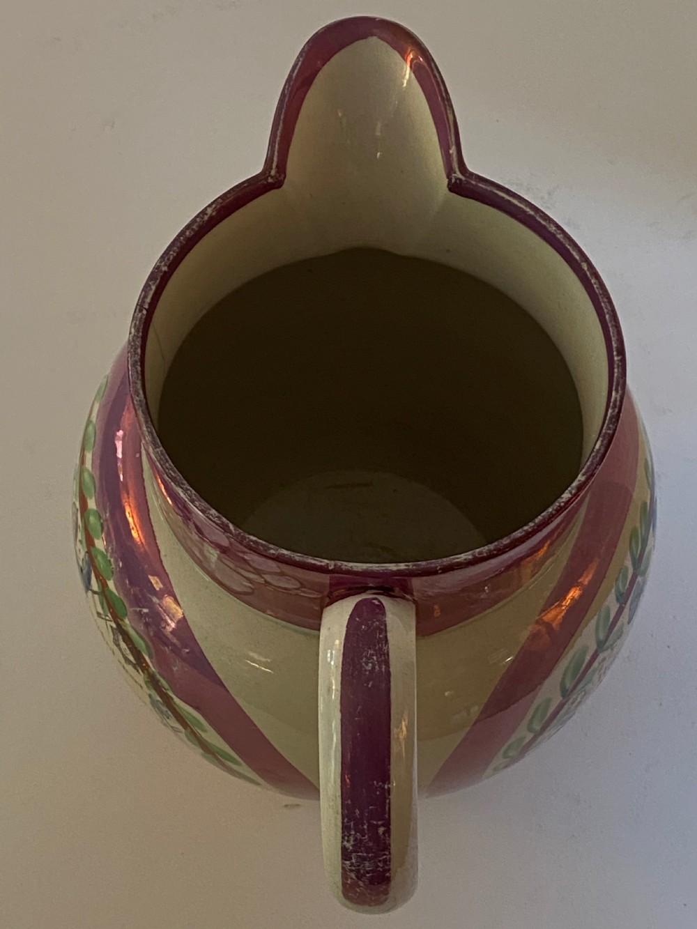 Masonic Sunderland Lustre Jug View IX