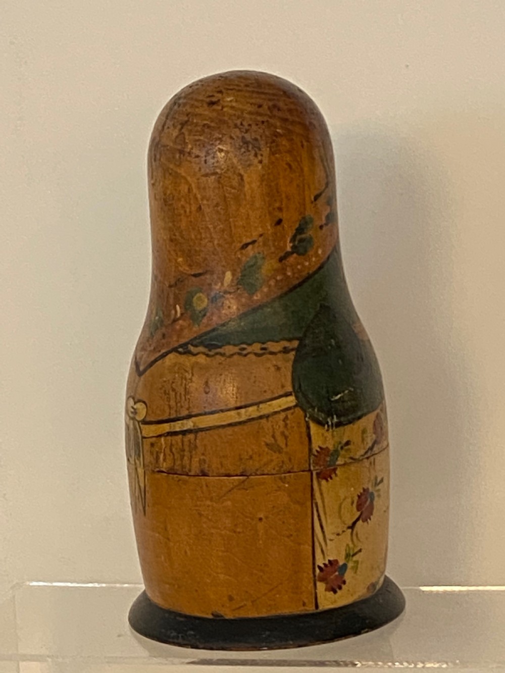 Antique set of Russian Wooden Babushka Dolls View XV