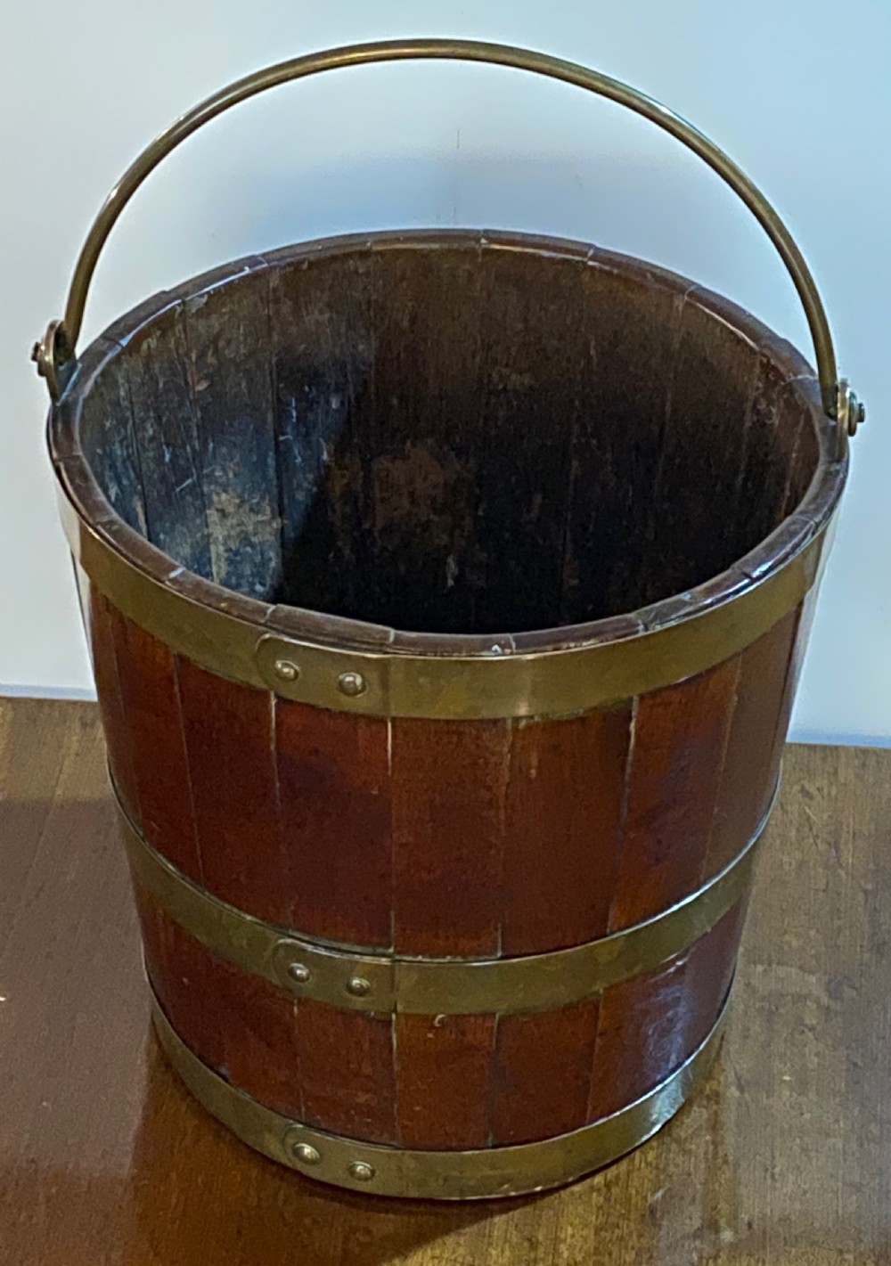 Irish Mahogany and Brass Coopered eat Bucket