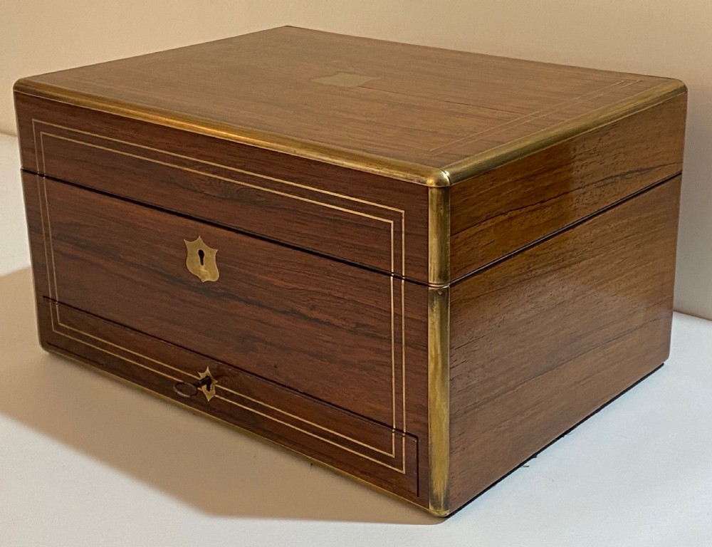 Antique Rosewood Ladies Vanity Box View V