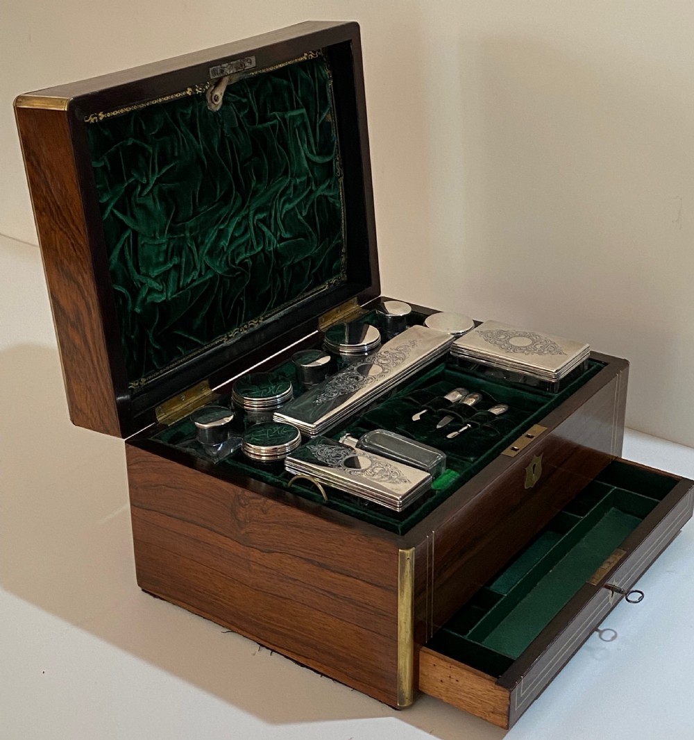 Antique Rosewood Ladies Vanity Box View VII