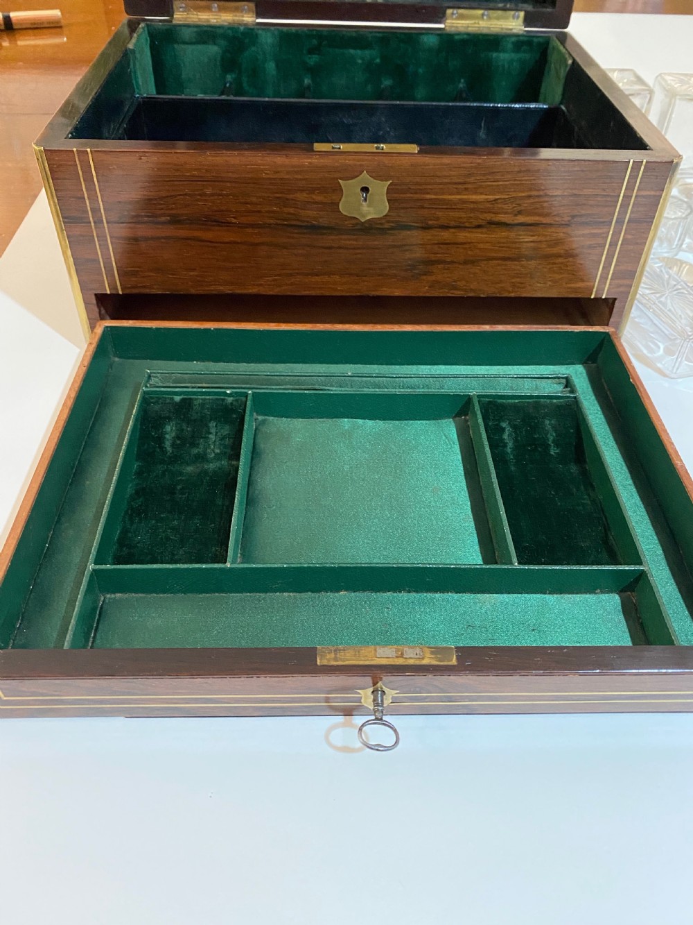Antique Rosewood Ladies Vanity Box View X