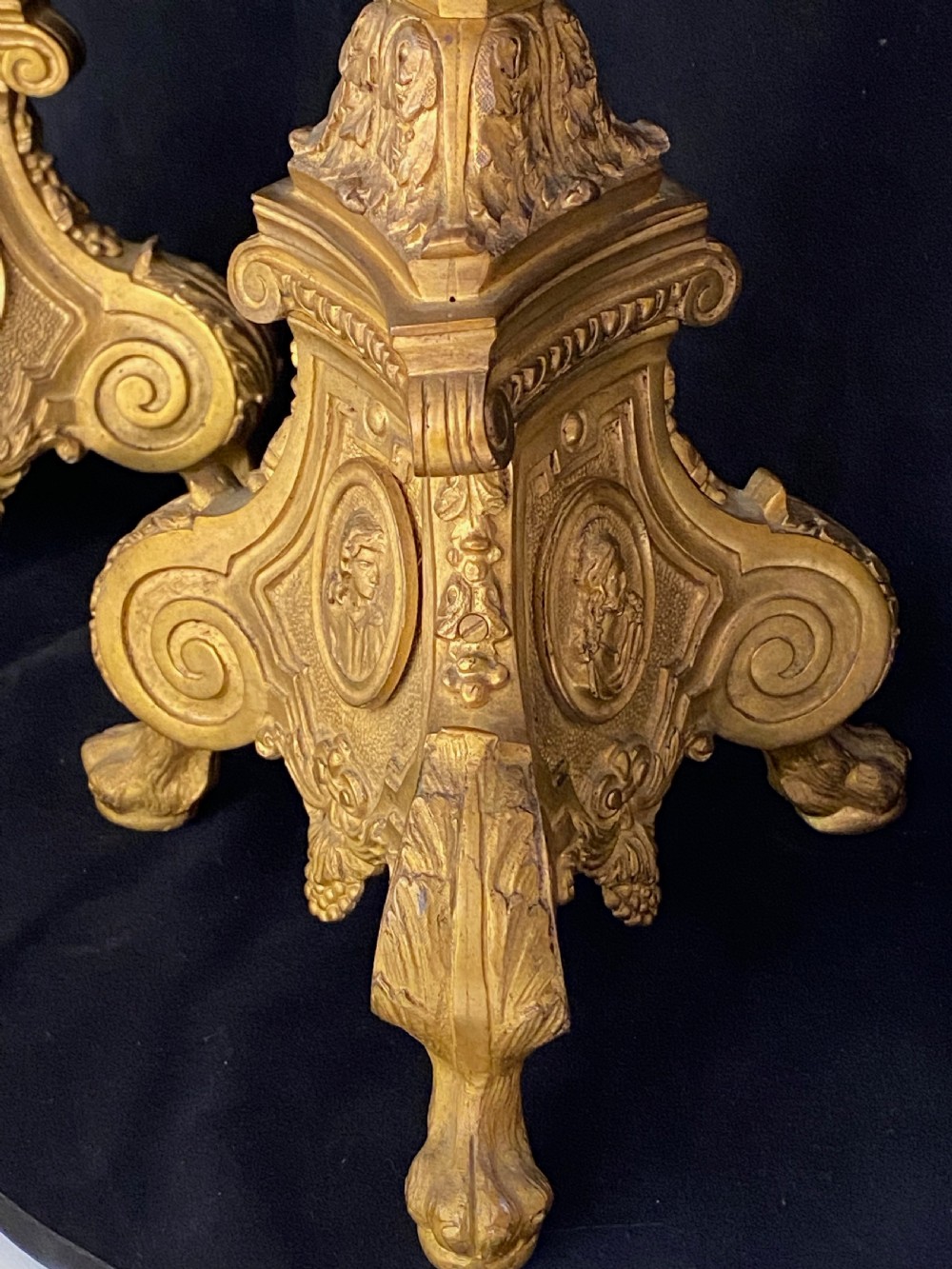 French Gilt Church Candlesticks View V