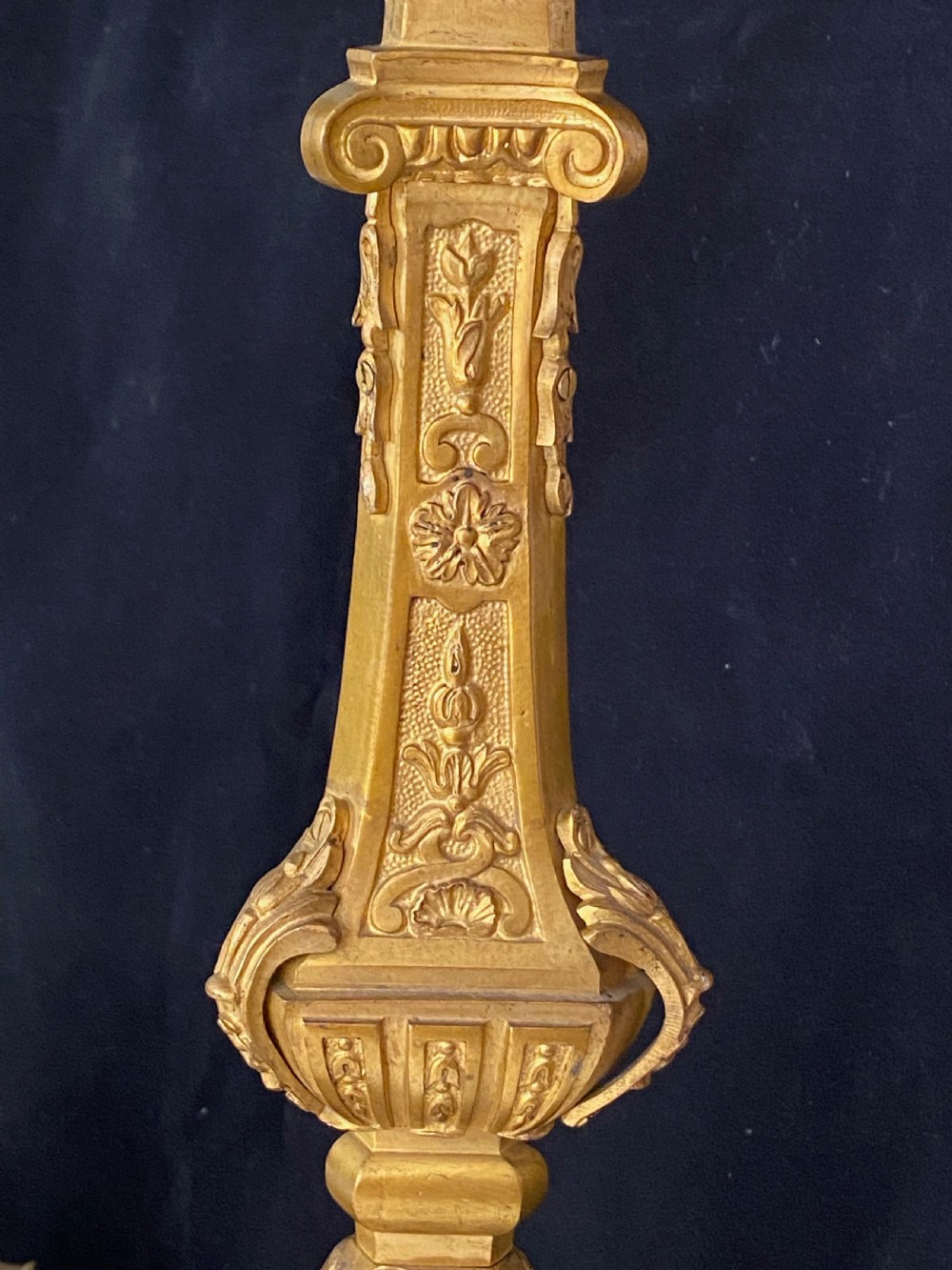 French Gilt Church Candlesticks View VI