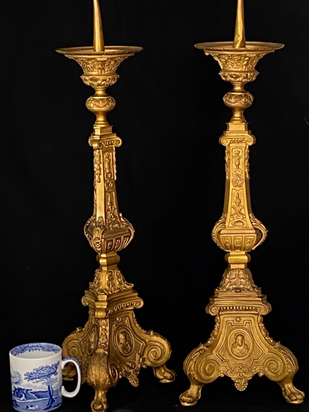 French Gilt Church Candlesticks View X