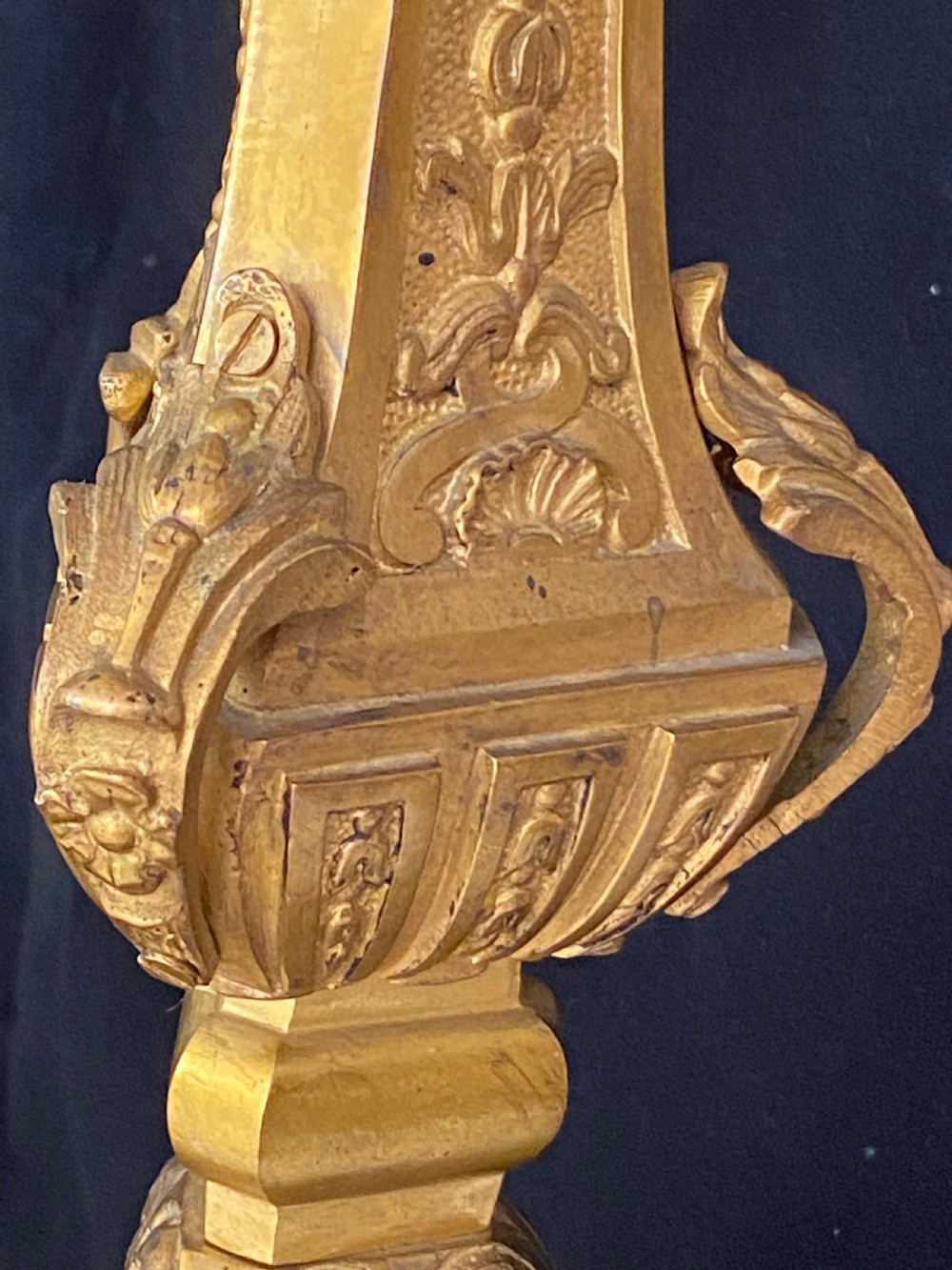French Gilt Church Candlesticks View XI