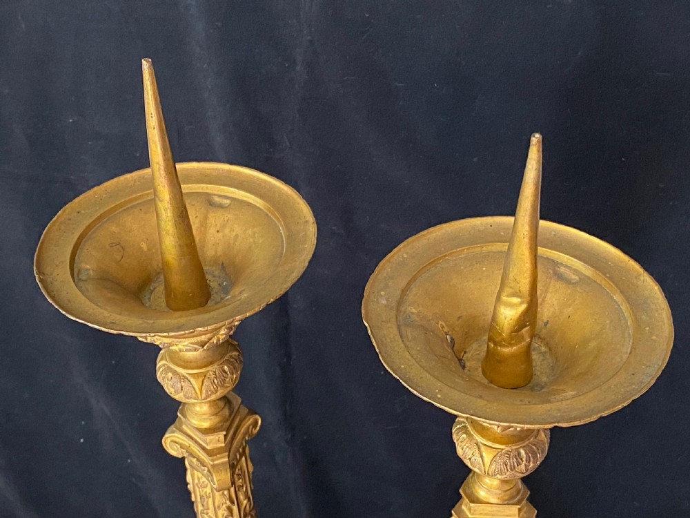 French Gilt Church Candlesticks View XV