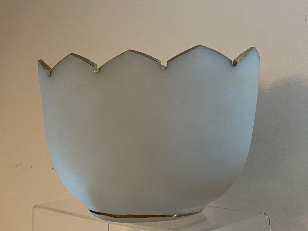 Continental Vaseline Glass Devotional Candle Vase View X