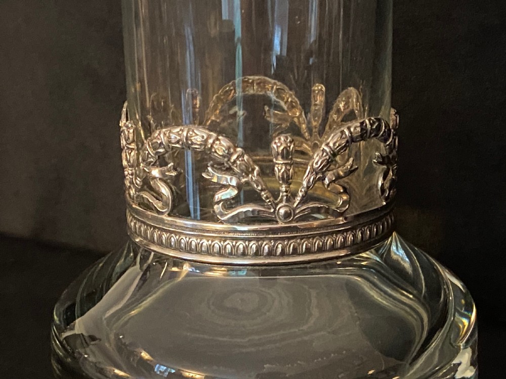 Continental Glass and Silver Plate Vase View V