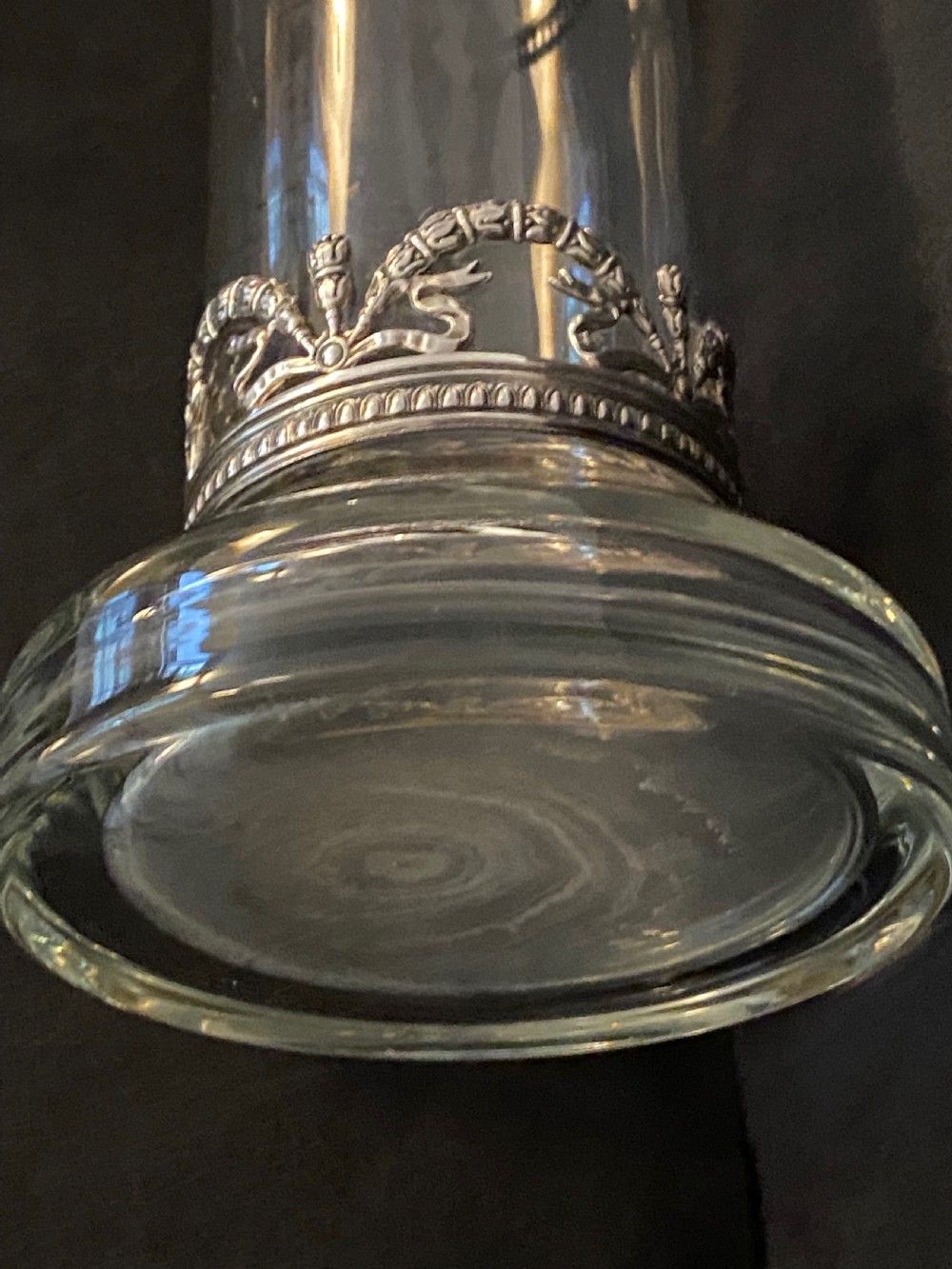 Continental Glass and Silver Plate Vase View VIII