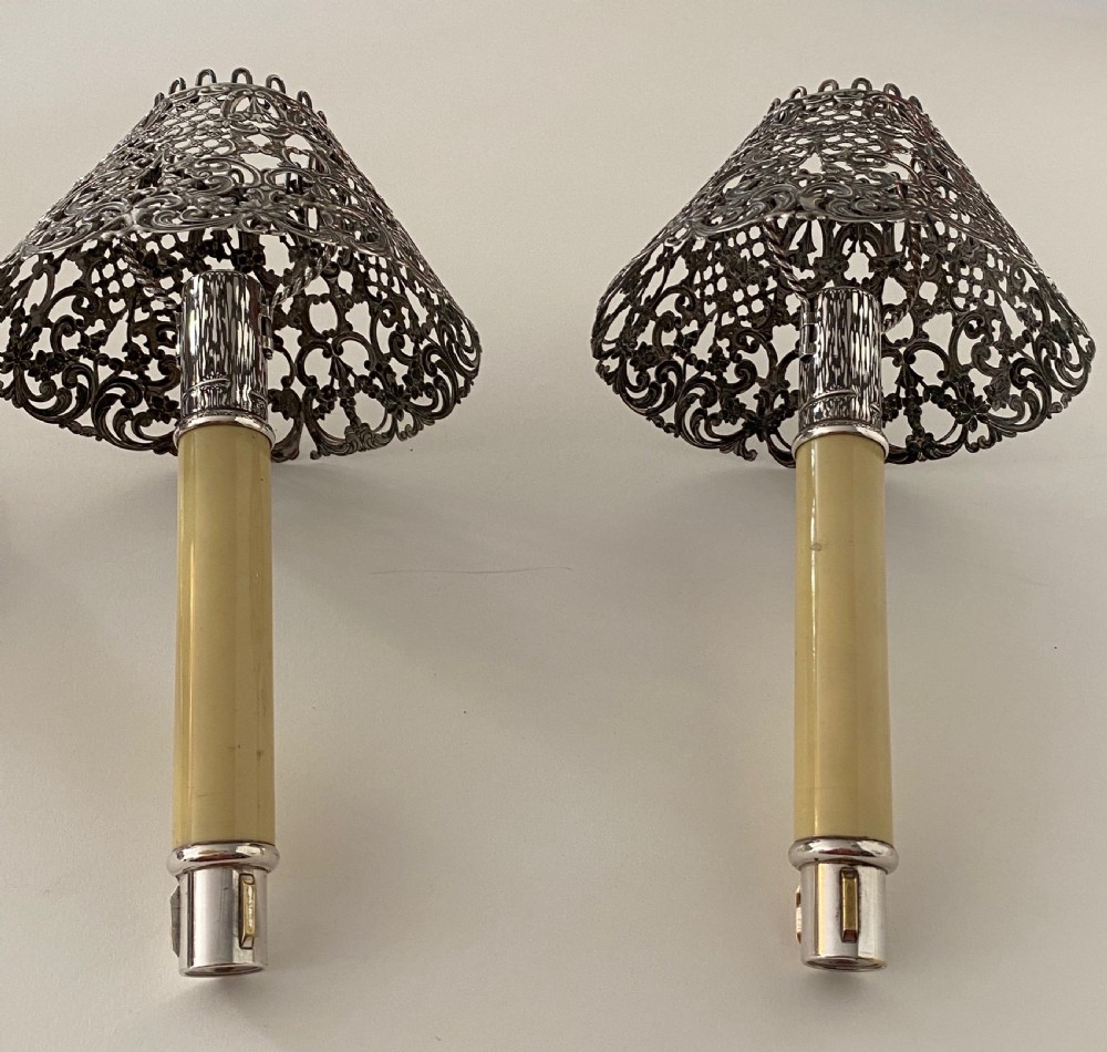Pair of Ejector Candlesticks with Silver Shades View VI