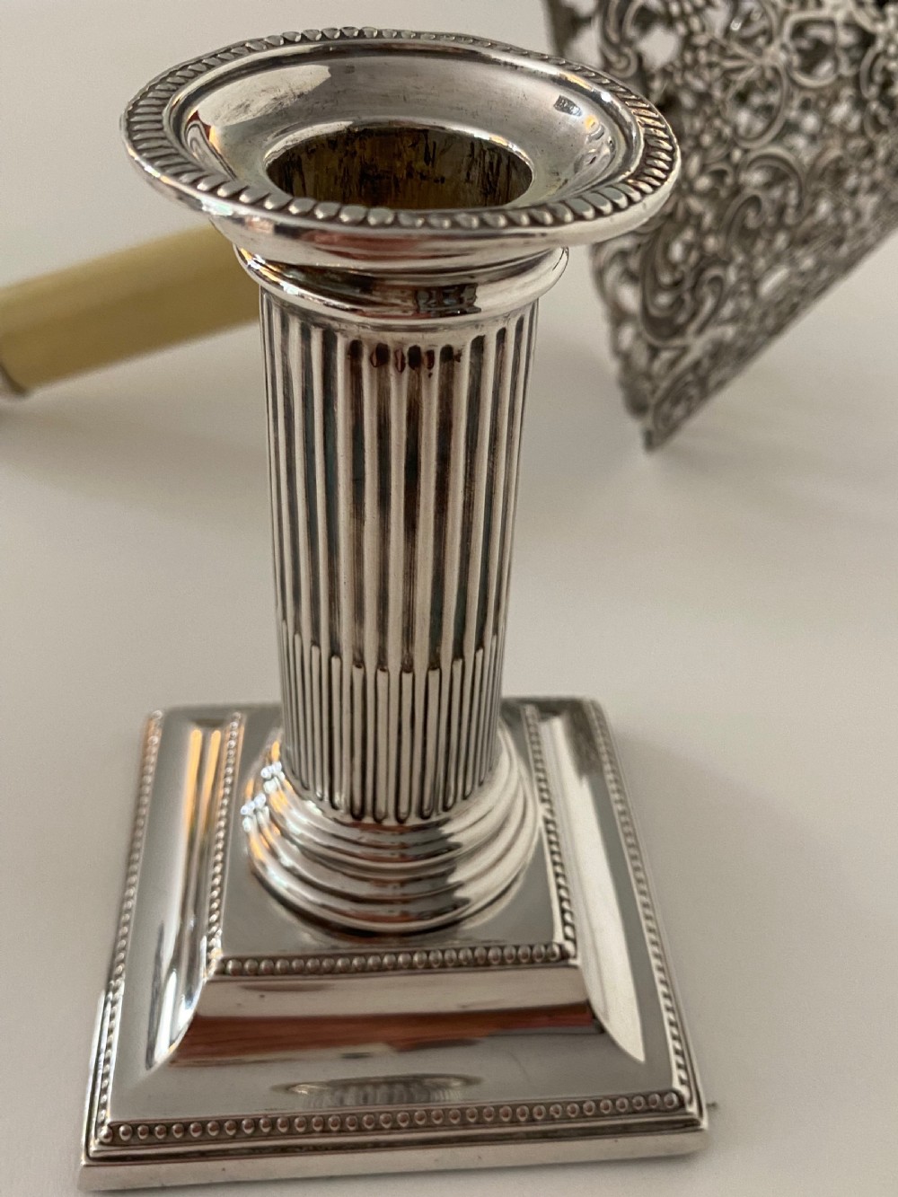 Pair of Ejector Candlesticks with Silver Shades View IX