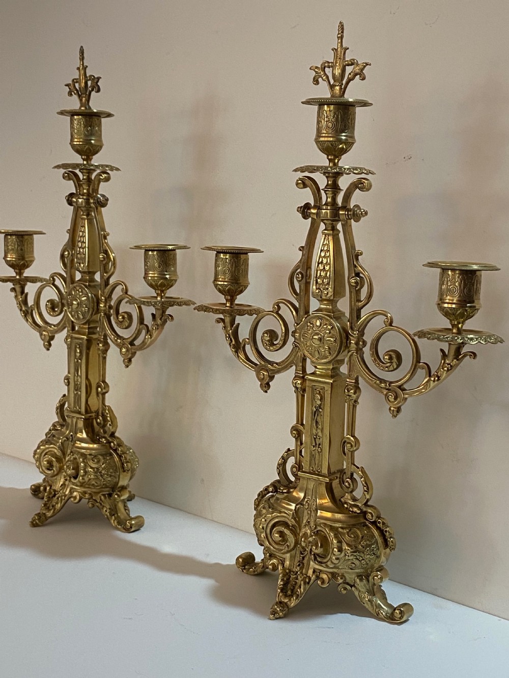 A Pair of French Gilt Candelabra View II