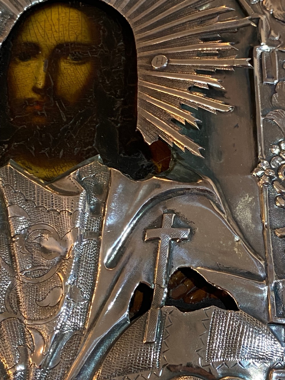 Russian Icon of Christ in Silver  View XI