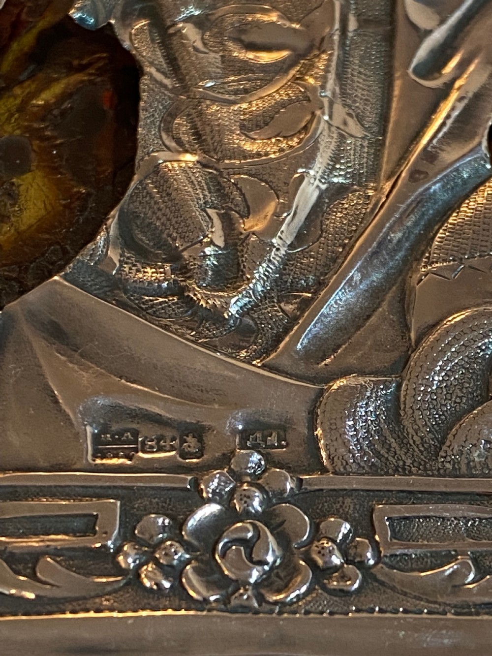 Russian Icon of Christ in Silver  View V
