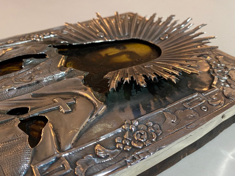 Russian Icon of Christ in Silver  View VII