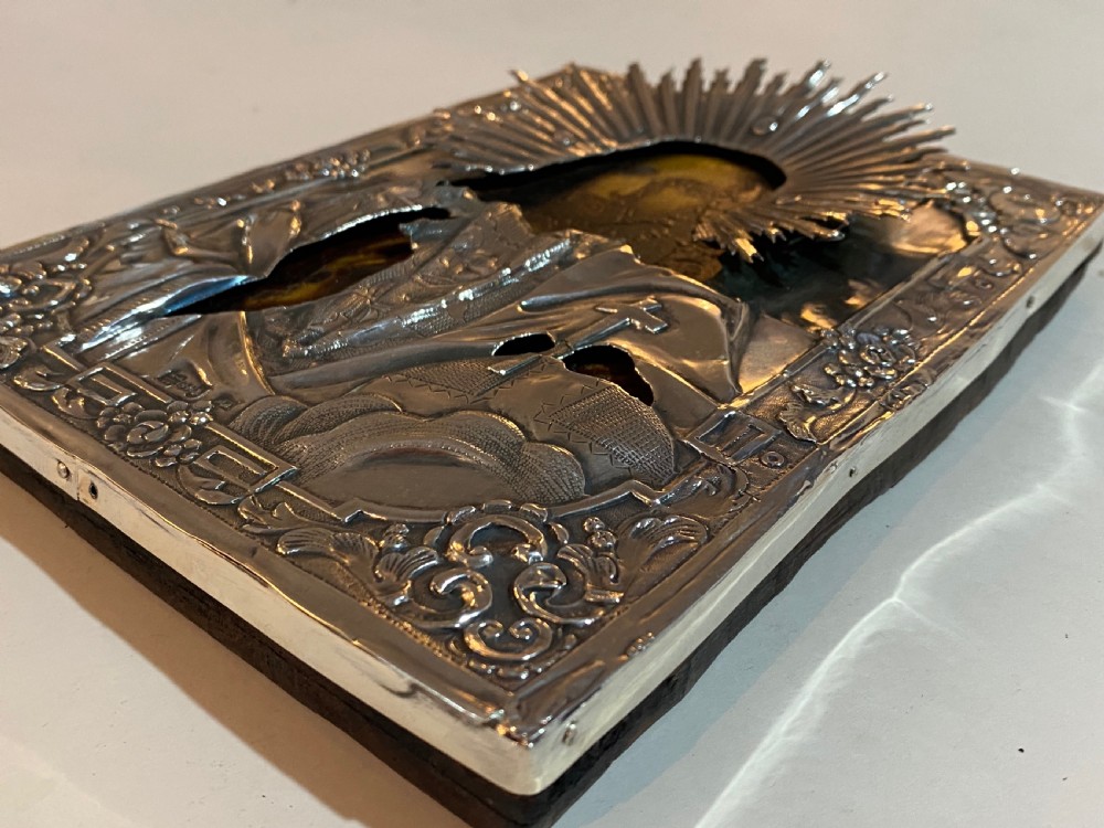 Russian Icon of Christ in Silver  View VIII
