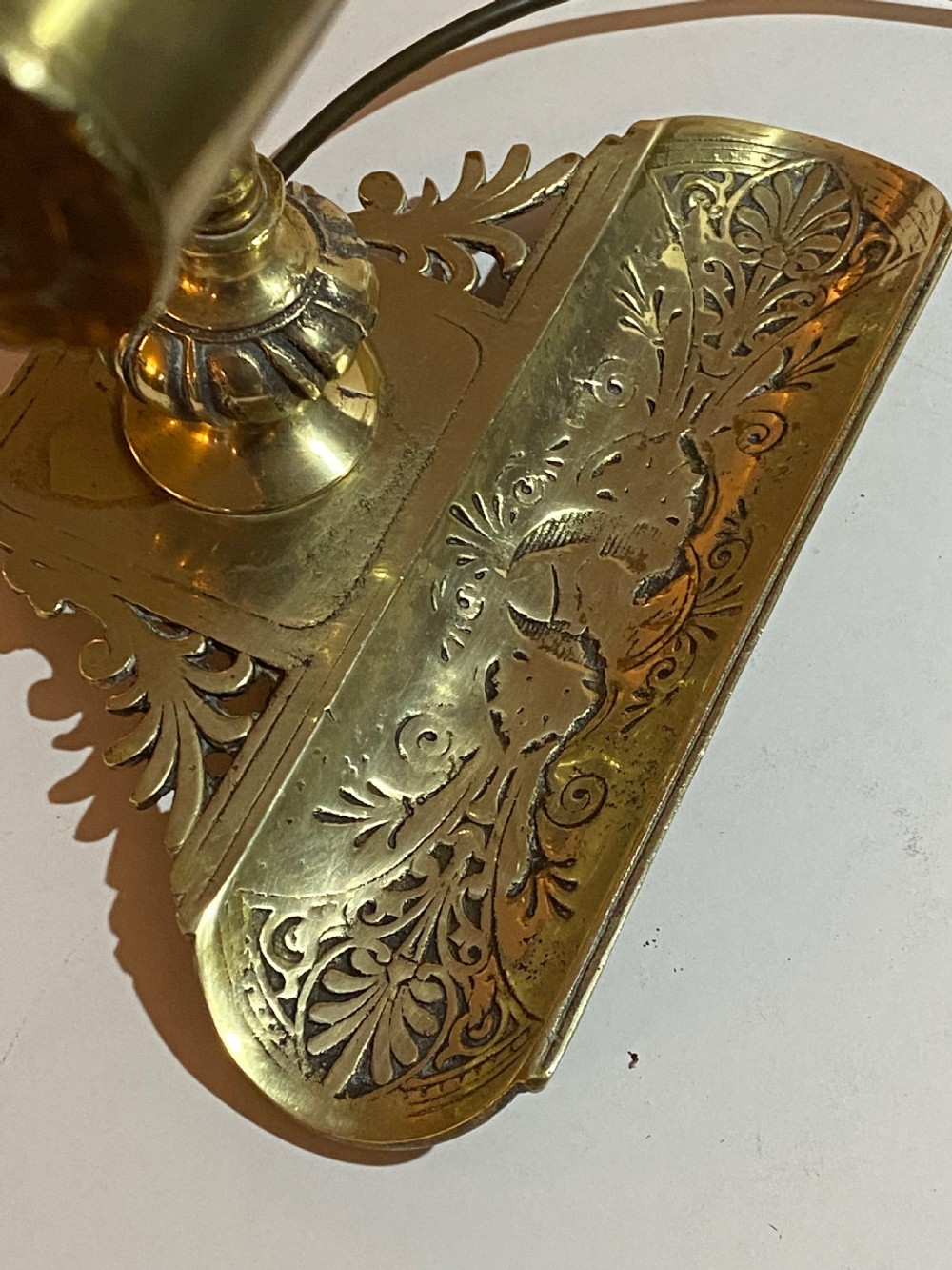 Bankers Brass Desk Lamp View VII