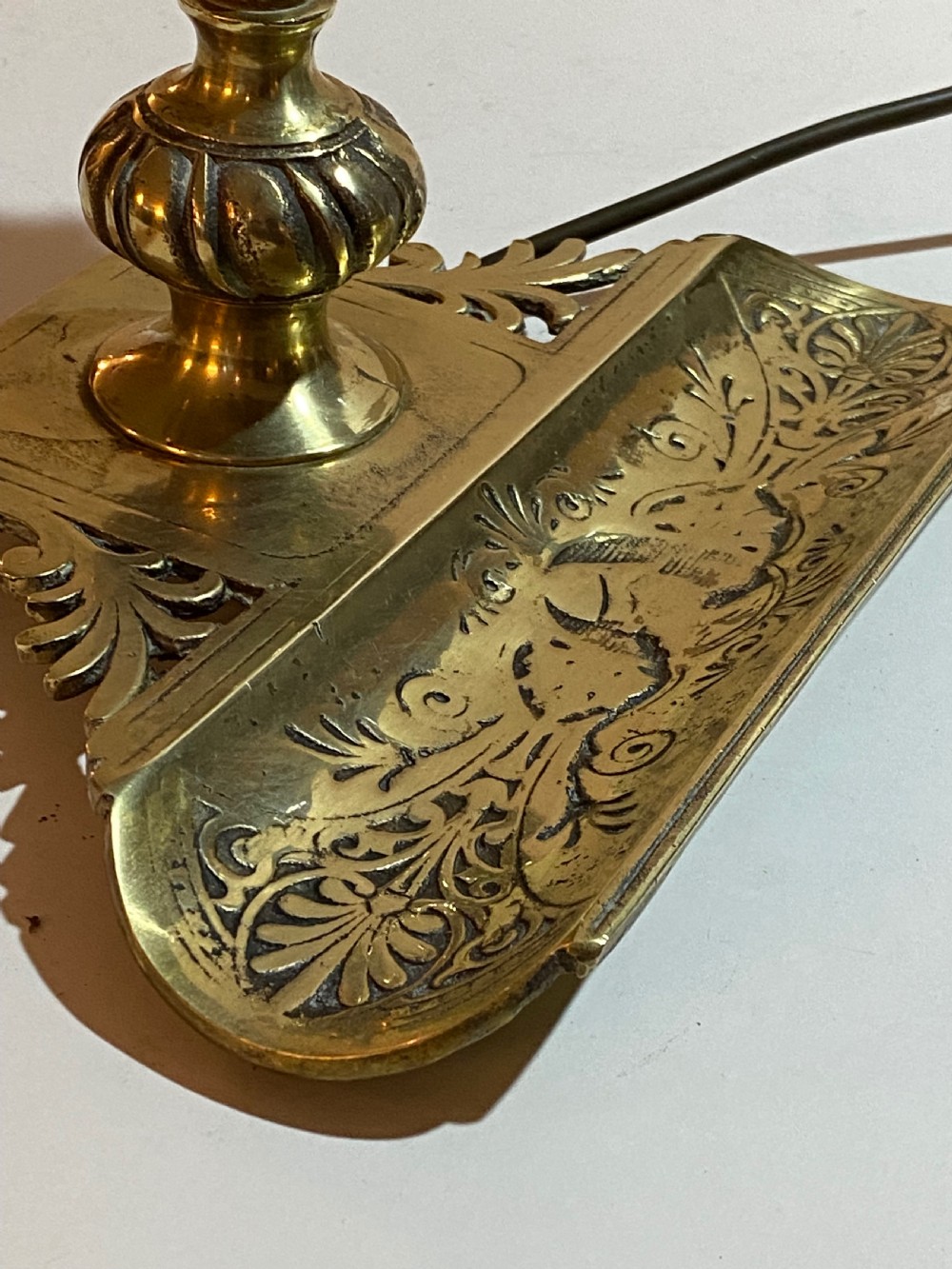 Bankers Brass Desk Lamp View VI
