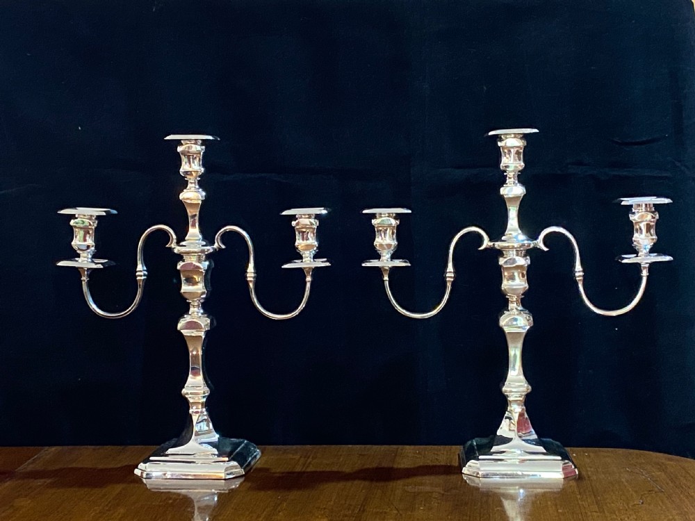  Mappin and Webb Pair of Silver Candelabra  View XI