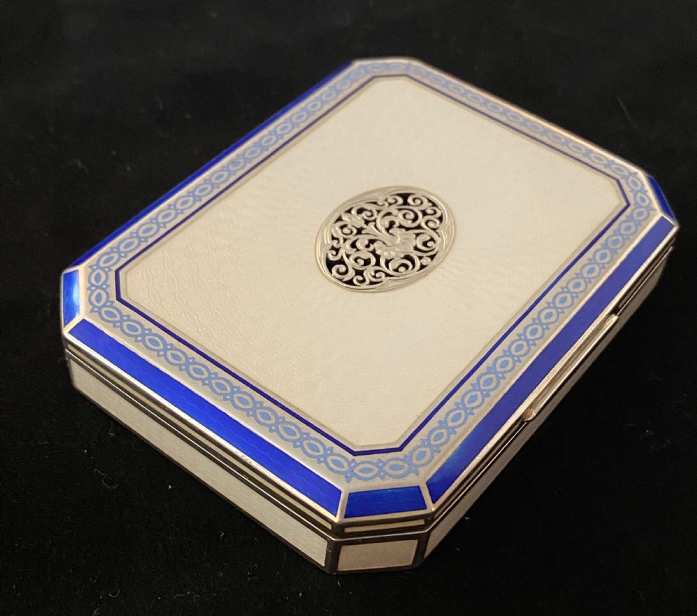 Austro Hungarian Guilloche Enamel and Silver Box  View VI