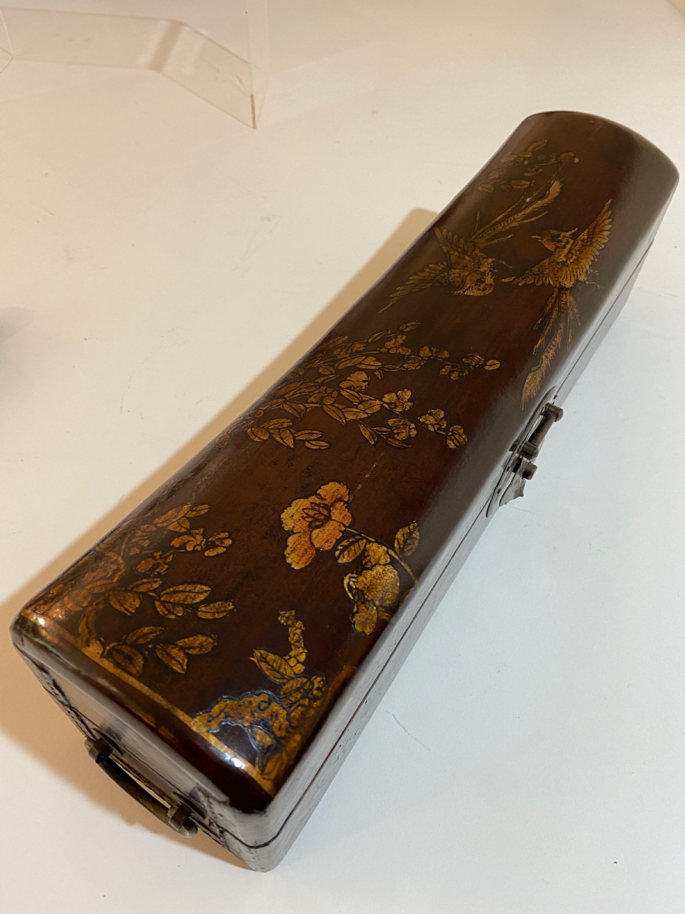 Meiji Period Japanese Leather Pillow Box View IV