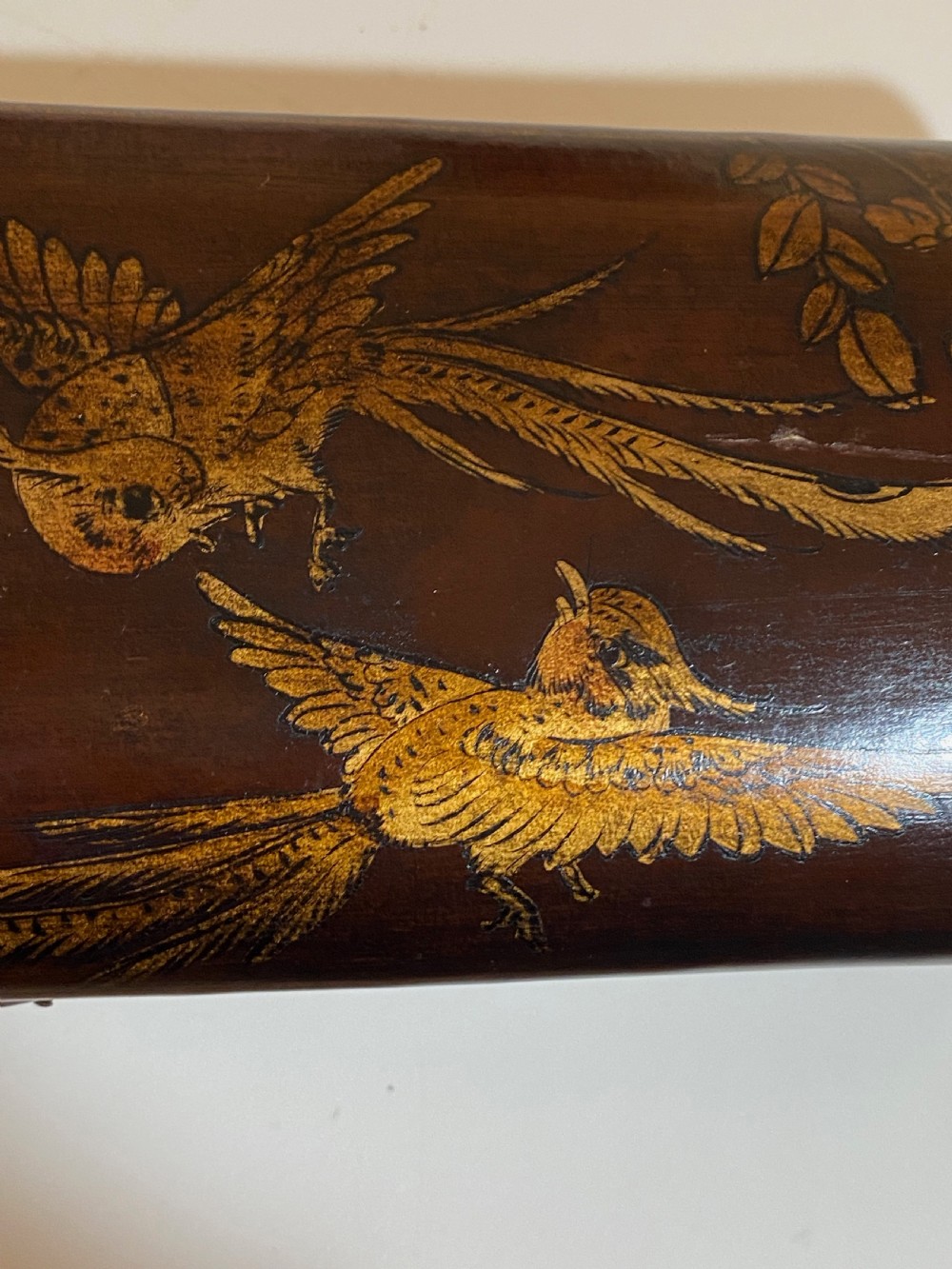 Meiji Period Japanese Leather Pillow Box View IX