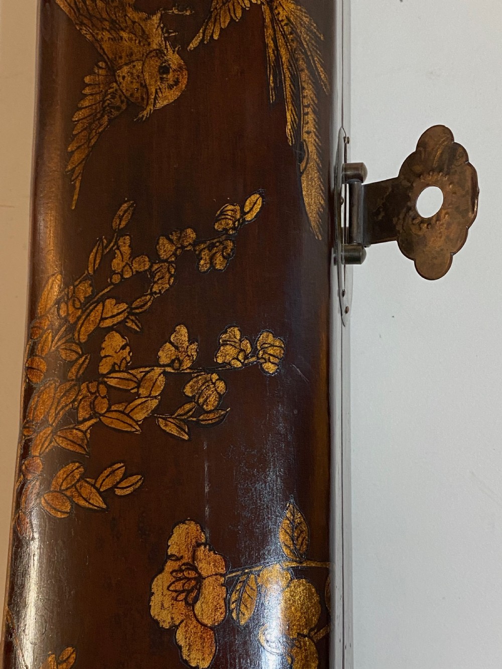 Meiji Period Japanese Leather Pillow Box View X