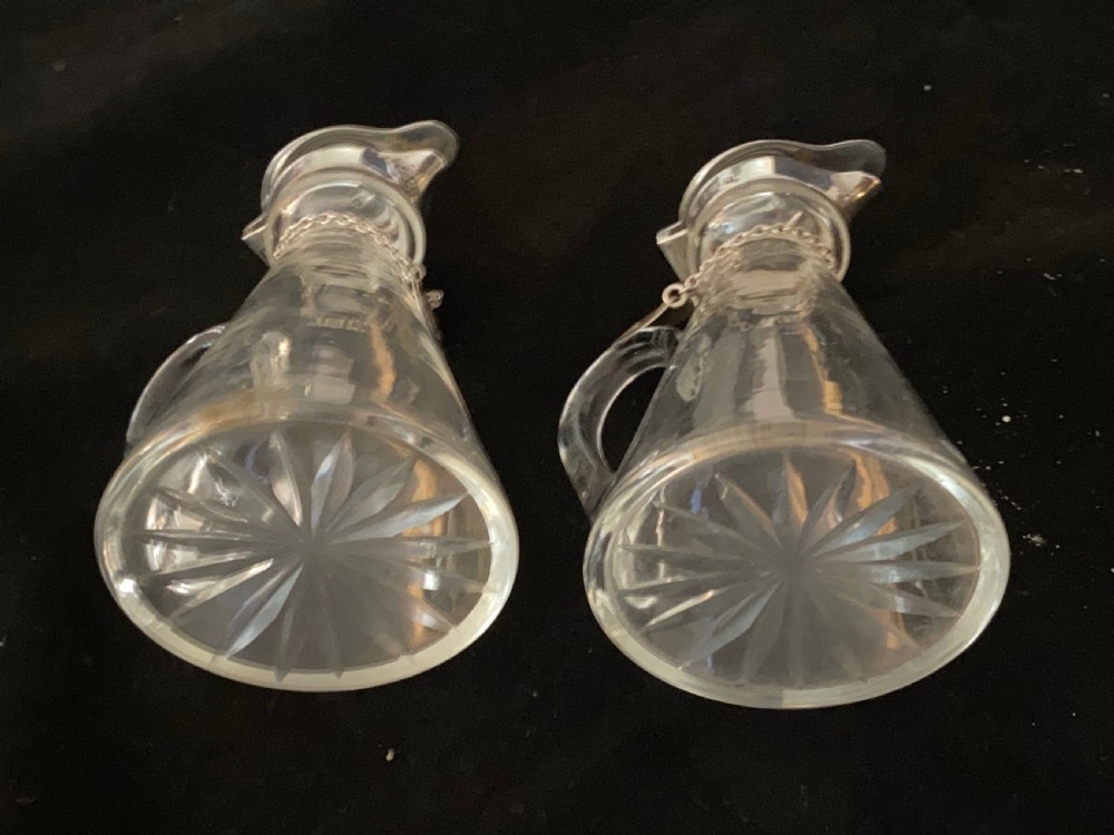 Pair of Whisky Noggins with Silver Collars and Lids View X