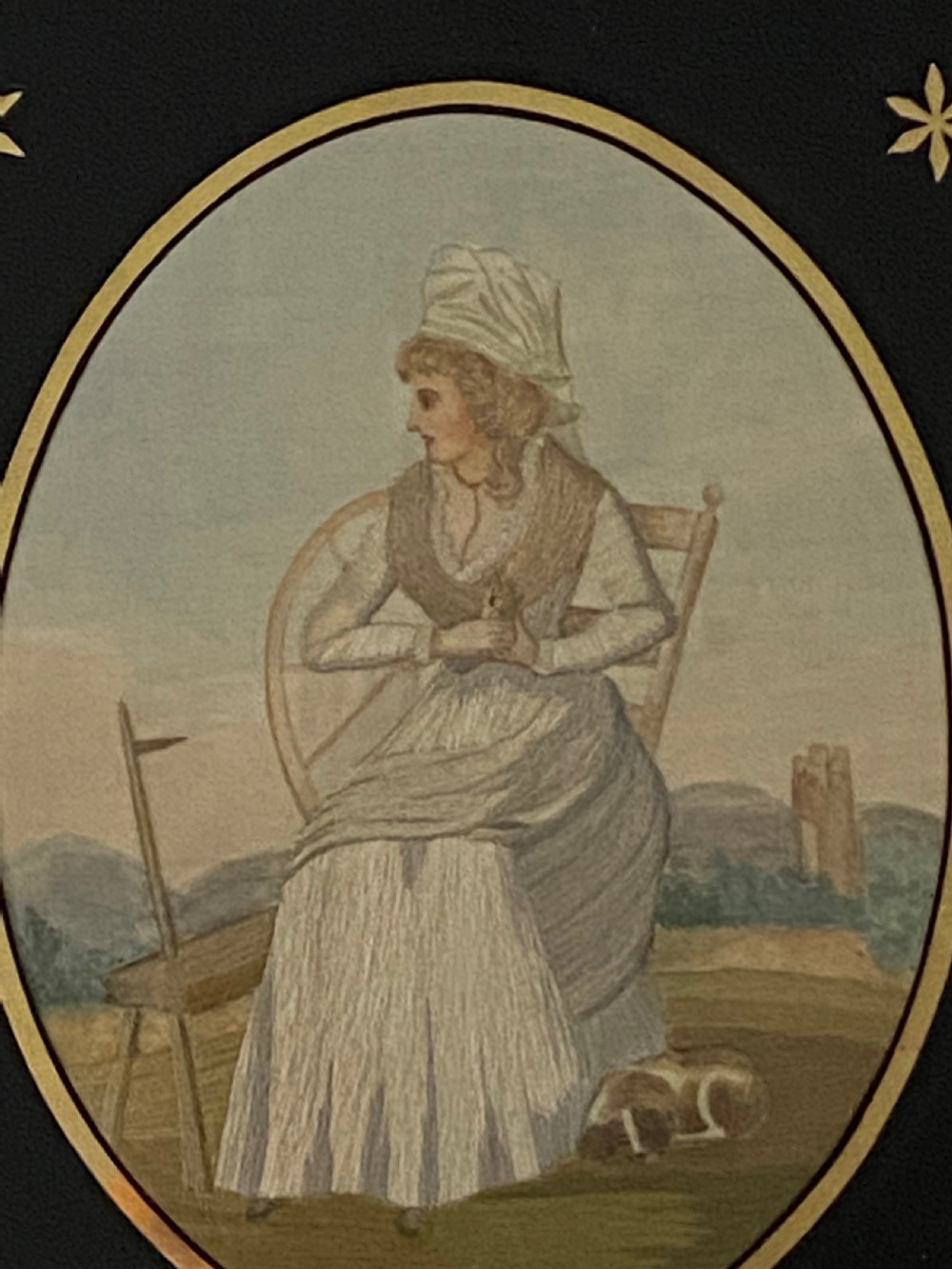 Regency Silk Embroidery Picture View II