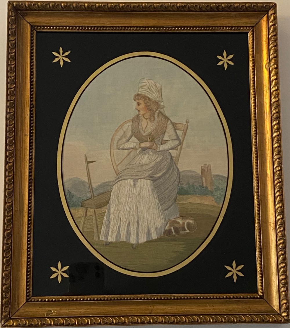 Regency Silk Embroidery Picture