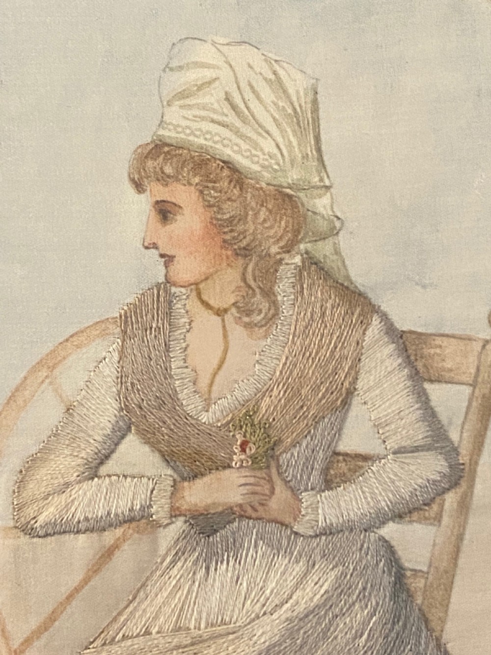 Regency Silk Embroidery Picture View III
