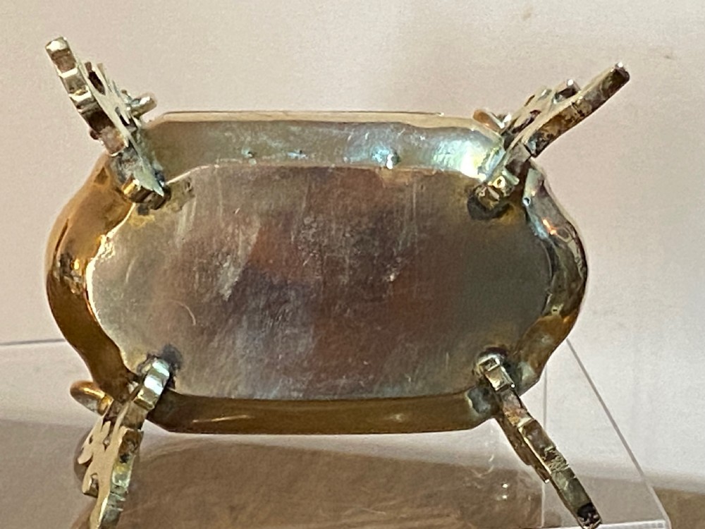 French 19th Century Gilt Metal inkwell View VII