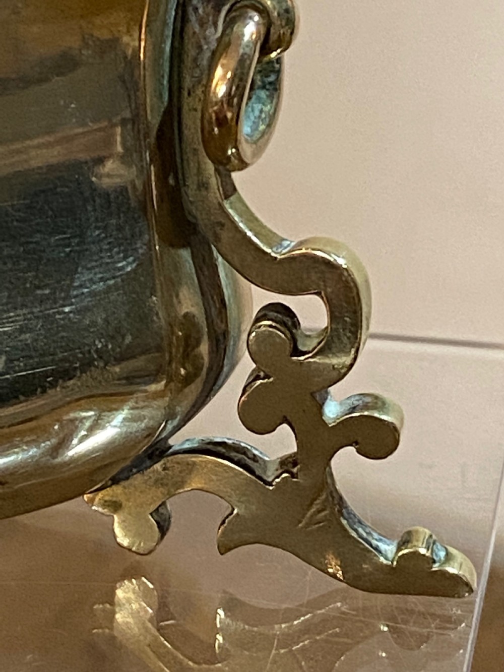 French 19th Century Gilt Metal inkwell View VIII