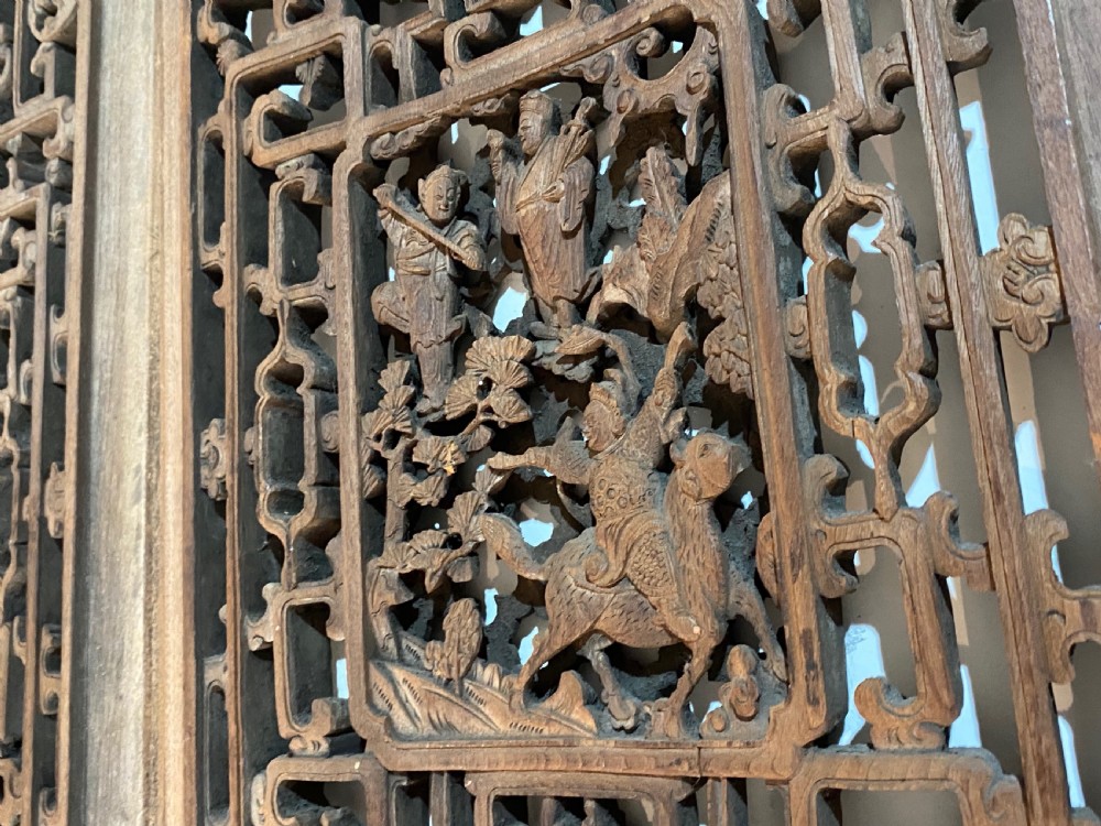 Chinese Carved Softwood Panels 19th Century View III