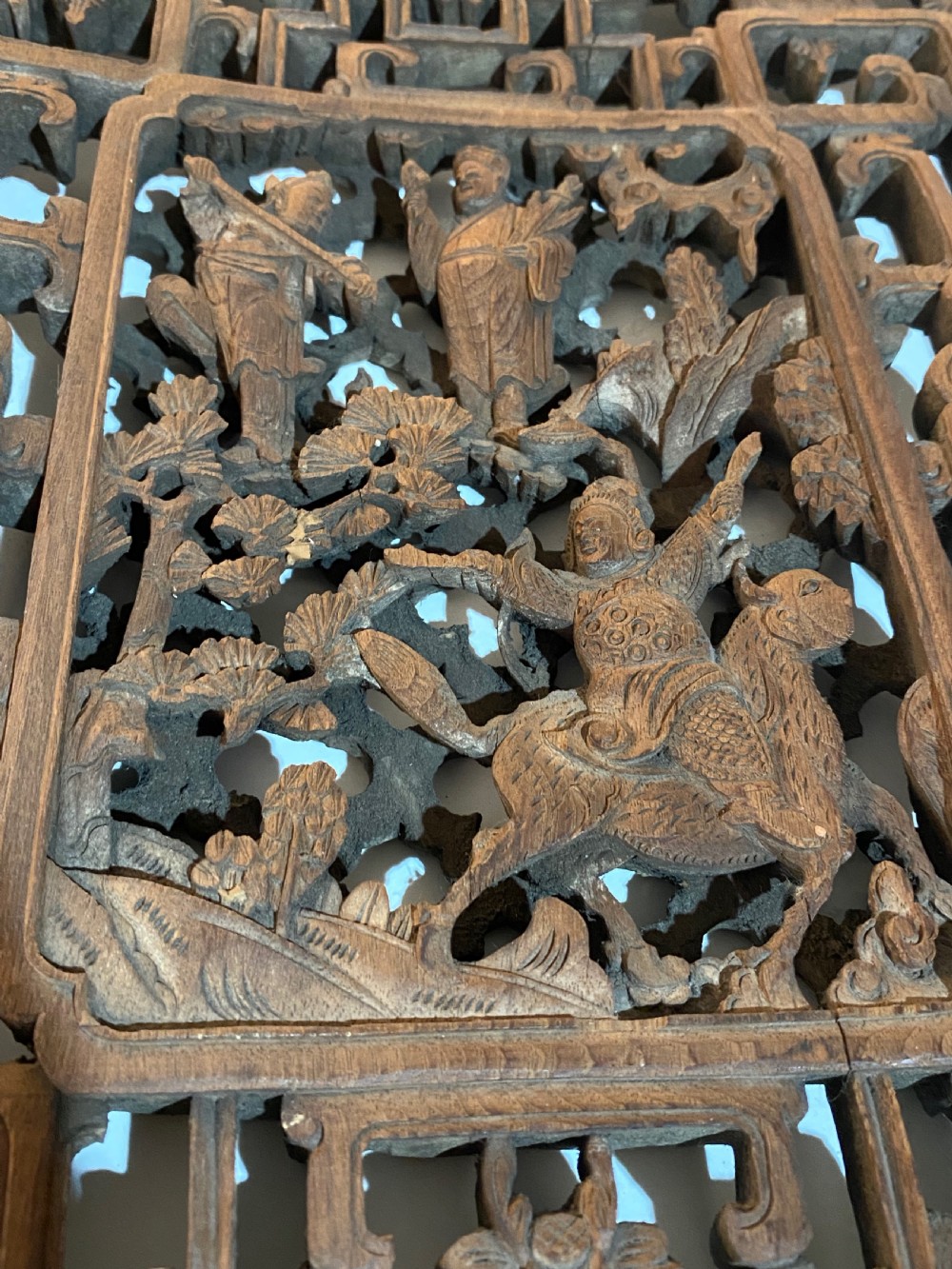 Chinese Carved Softwood Panels 19th Century View V