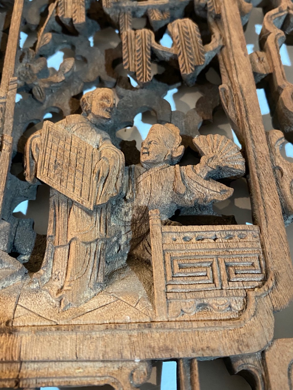 Chinese Carved Softwood Panels 19th Century View VIII