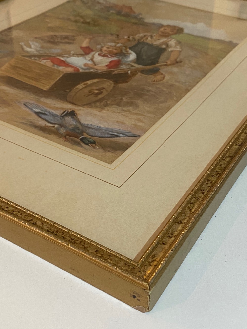 19th Century Watercolour of Children Playing View IX