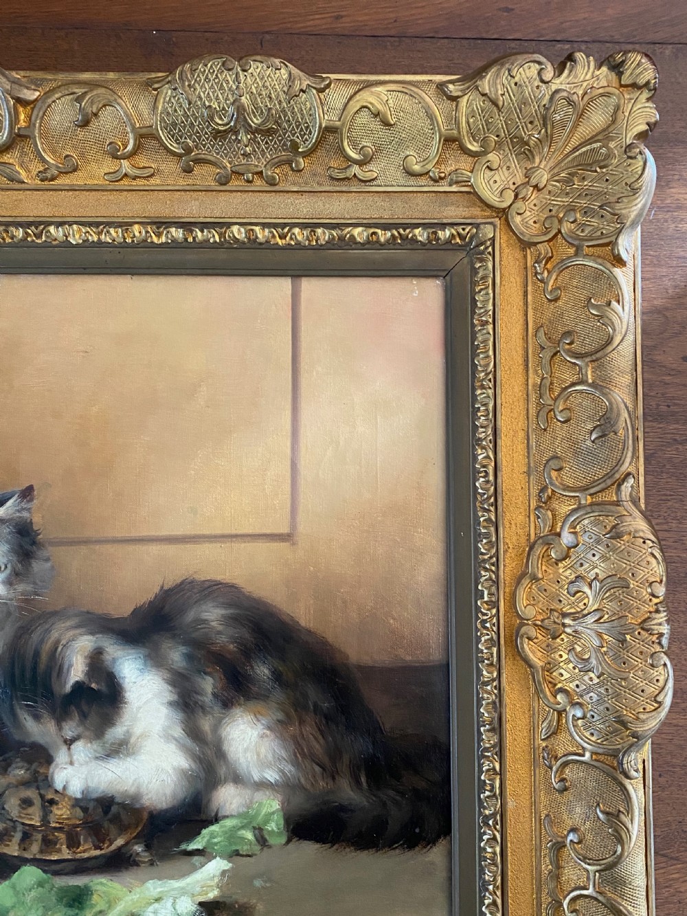 Oil on Canvas depicting a group of Kittens  View IX